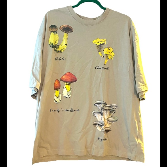 ravelheart Other - Mens Size XL Mushroom Tshirt Premium Heavy Cotton Boxy Fit Print Tee